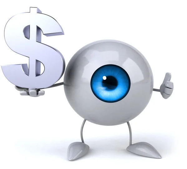 Fun eye and dollar sign — Stock Photo, Image