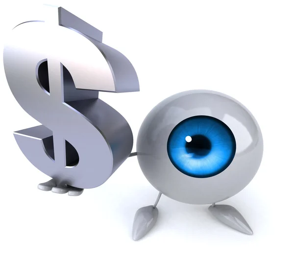 Fun eye and dollar sign — Stock Photo, Image