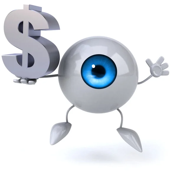 Fun eye and dollar sign — Stock Photo, Image