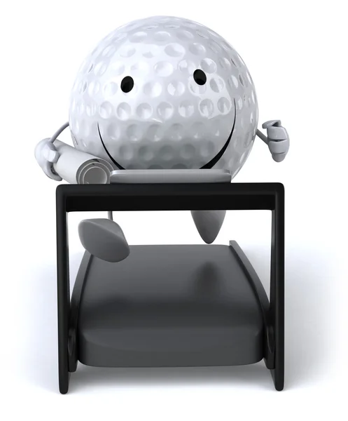 Golfball auf Laufband — Stockfoto