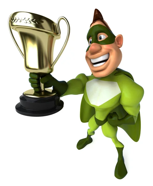 Kul superhjälte Trophy — Stockfoto