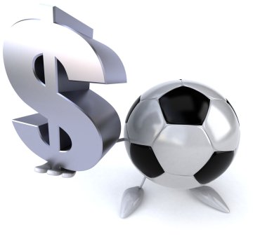 dolar işareti olan futbol topu