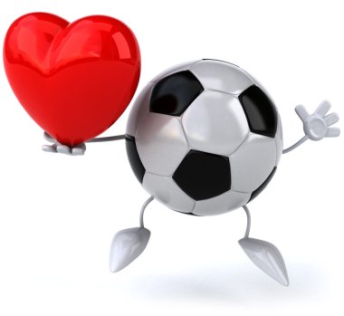 futbol ile kırmızı kalp