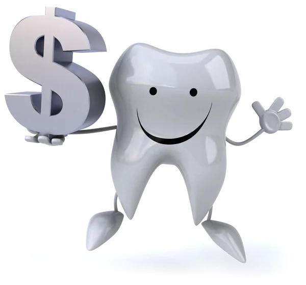 Tooth with dollar sign — Stock Photo, Image