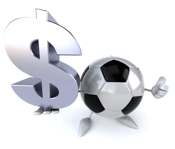 Football ball with dollar sign — Stock Photo, Image
