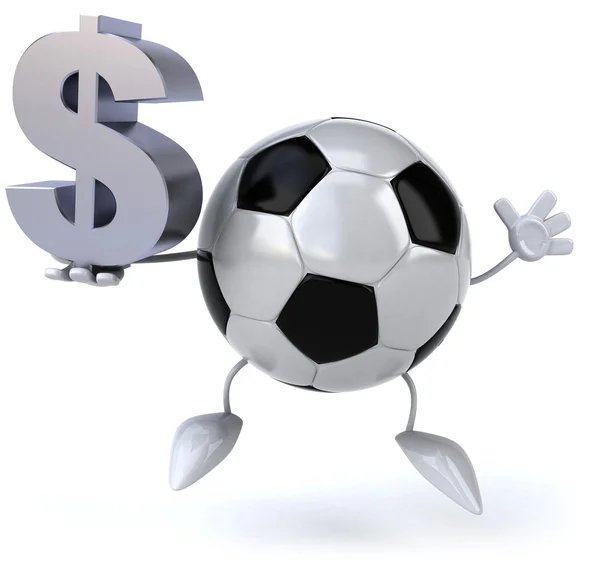 Football ball with dollar sign — Stock Photo, Image