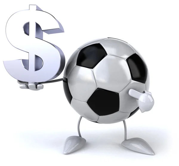 Football ball with dollar sign — Stock Photo, Image