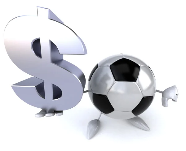 Football ball with dollar sign — Stock Photo, Image