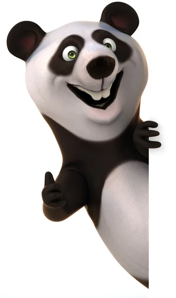 Fun panda at board — Stock Photo, Image