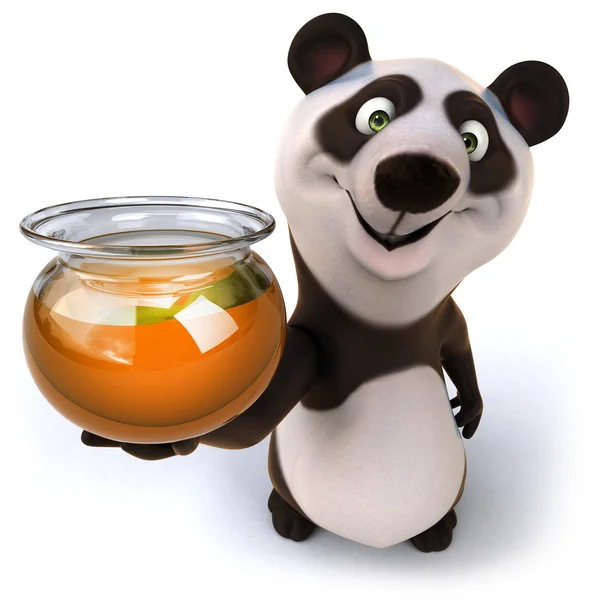 有趣的熊猫加蜂蜜 — 图库照片