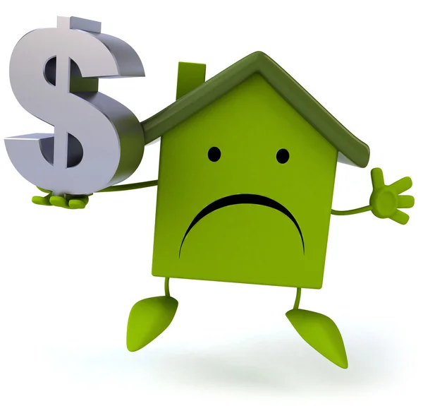 Green house with dollar sign — Stock Photo, Image