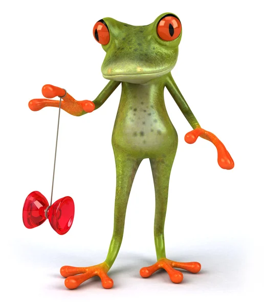 Fun frog and yoyo — Stock Photo, Image