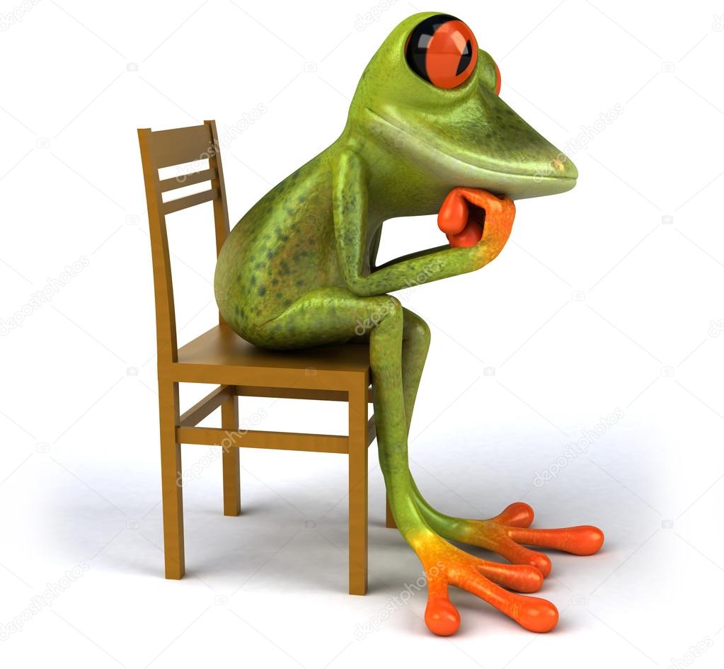 Fun frog on chair
