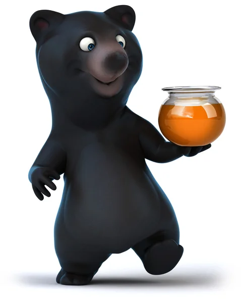 Černý medvěd s medem — Stock fotografie