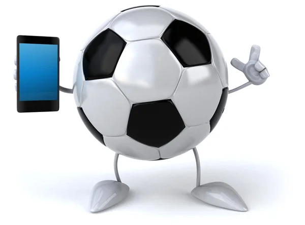 Fußball mit Handy — Stockfoto