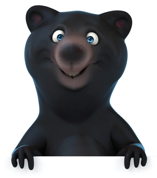 Černý medvěd na tabuli — Stock fotografie