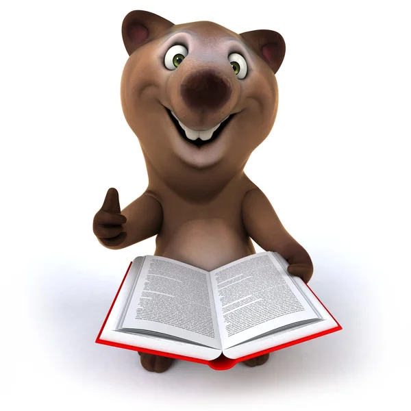 Divertido oso con libro —  Fotos de Stock
