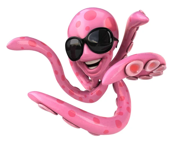 Fun octopus in sunglasses — Stock Photo, Image