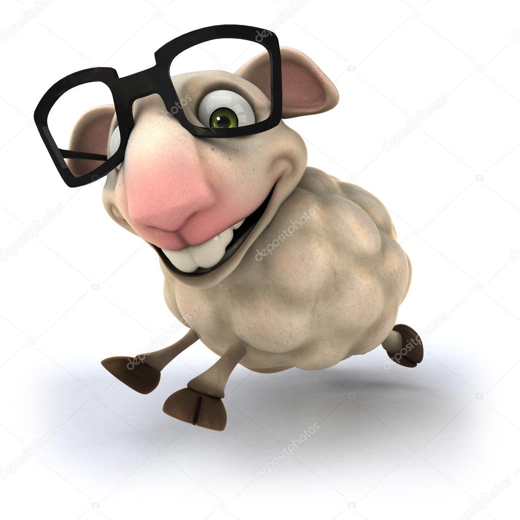 sheep with glasses