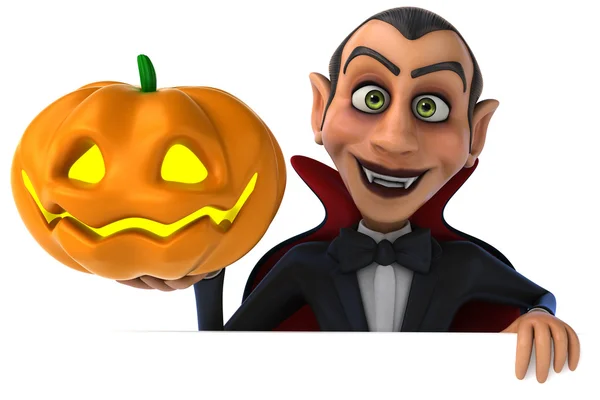 Divertido vampiro con calabaza — Foto de Stock