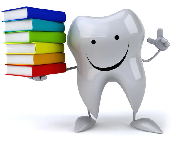 Tooth with books — Stock Photo, Image