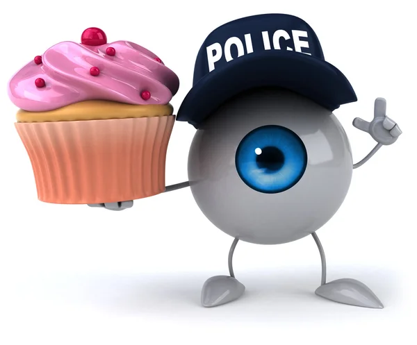 Fun eye with cupcake — Stock Photo, Image