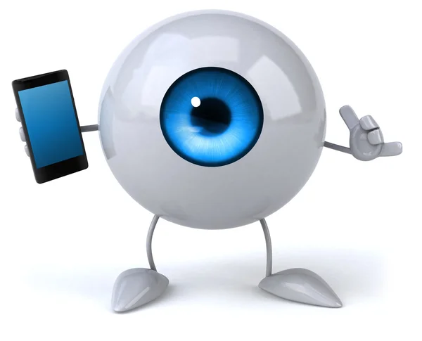 Leuke oog met slimme telefoon — Stockfoto