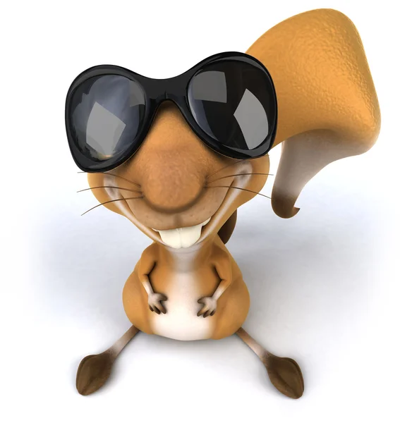 Fun squirrel with a chocolate Easter egg — Stock Photo © julos 63981061