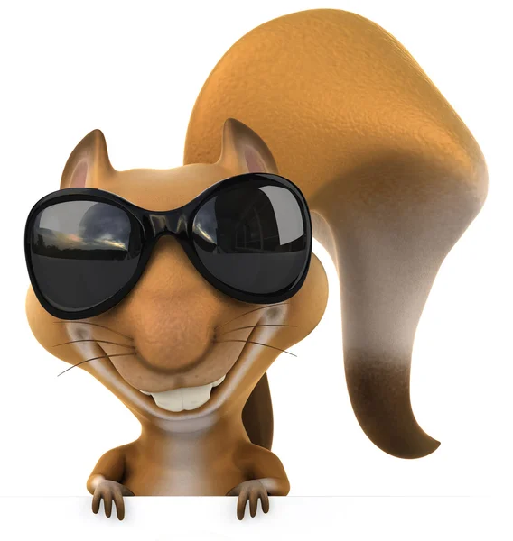 Fun squirrel in sunglasses — Stock Photo, Image