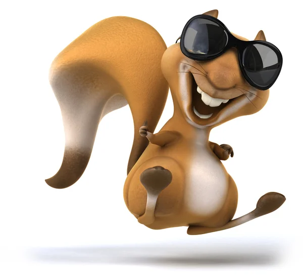 Fun squirrel in sunglasses — Stock Photo, Image