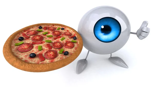 Ojo con pizza —  Fotos de Stock