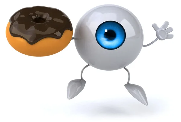 Oog met donut — Stockfoto