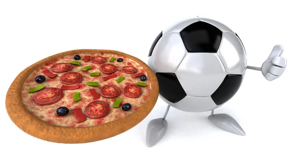 Ball with pizza — Stock Photo, Image