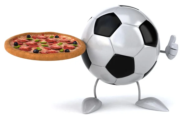 Bola con pizza — Foto de Stock