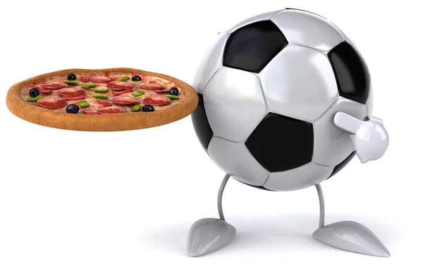 Bola com pizza — Fotografia de Stock