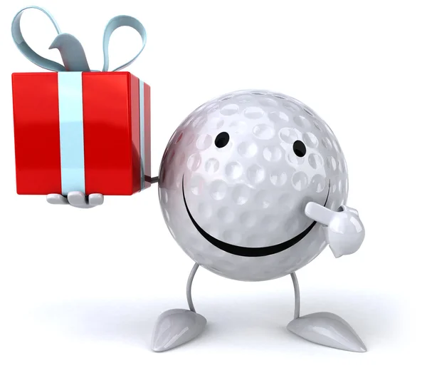 Boule de golf avec cadeau — Photo