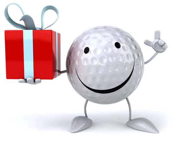 Boule de golf avec cadeau — Photo