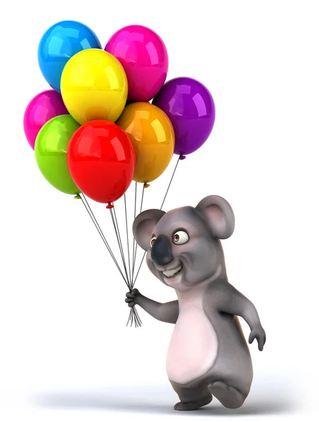 Koala with balloons — Stock Photo, Image