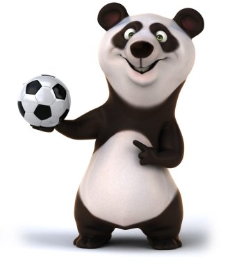 Futbol topu ile Panda