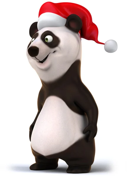 Panda i jul hatt — Stockfoto