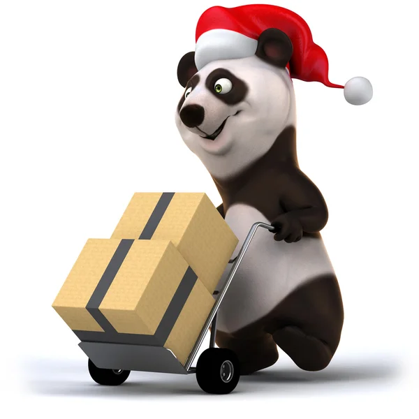 Panda with boxes — Stock Photo, Image