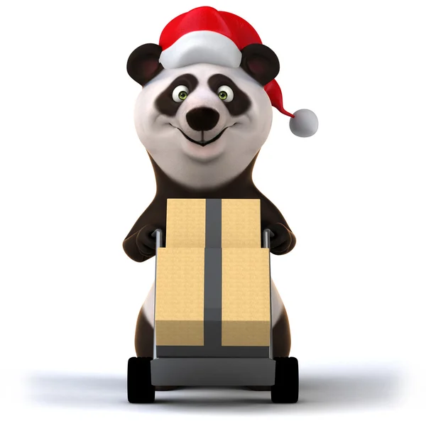 Panda with boxes — Stock Photo, Image