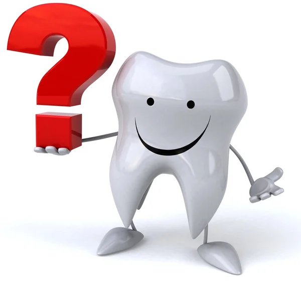 Tooth with  question sign — Stock Photo, Image