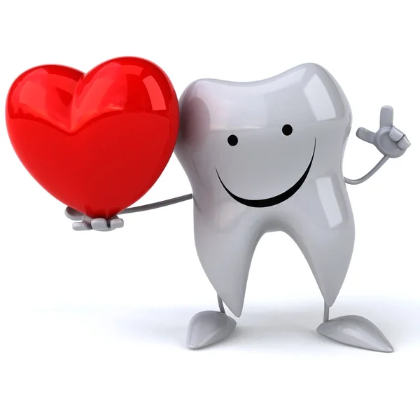 Dente con cuore — Foto Stock