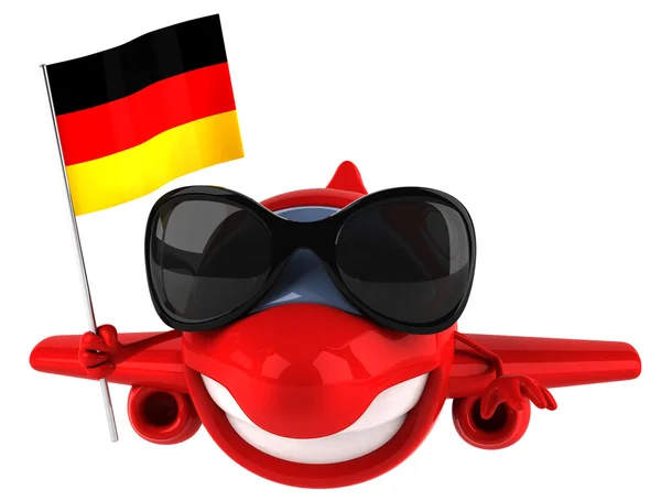 Flugzeug mit deutscher Flagge — Stockfoto