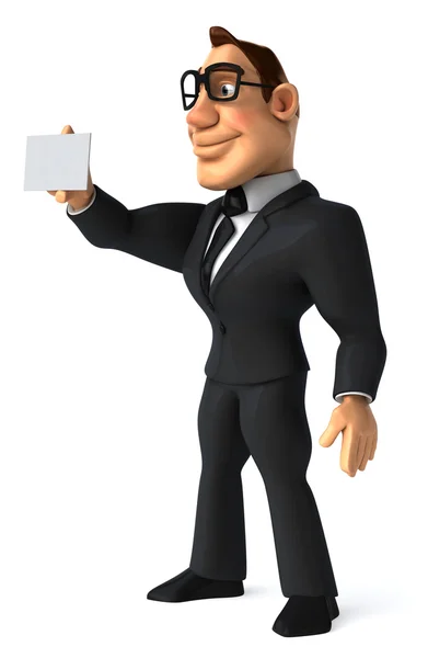 Business man with card — Stock Photo, Image