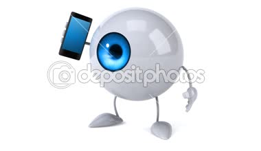 telefon ile göz küresi