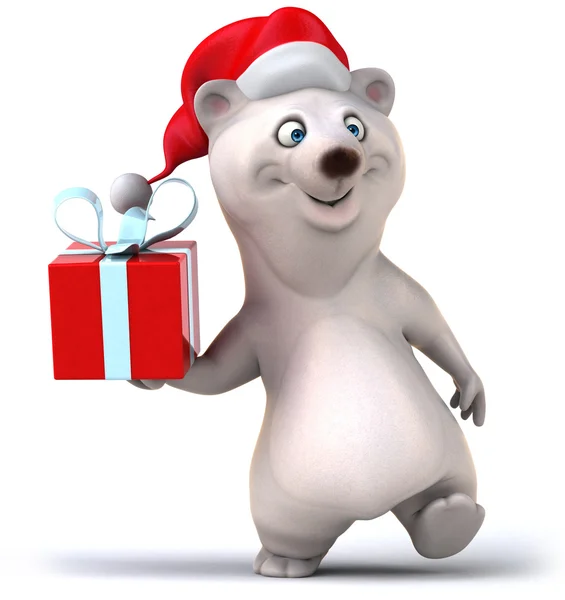 Bear with gift — Stock Photo, Image
