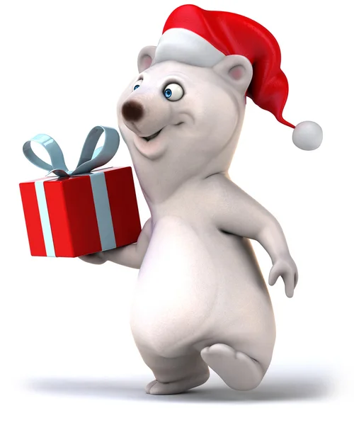 Bear with gift — Stock Photo, Image