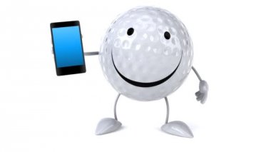 Golf topu ile telefon